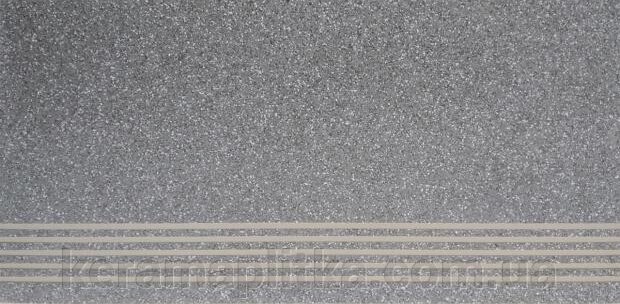 Плитка Cersanit Milton dark grey steptread (сходина) 29,8x59,8 від компанії Магазин "Керама" м.Кременчук - фото 1
