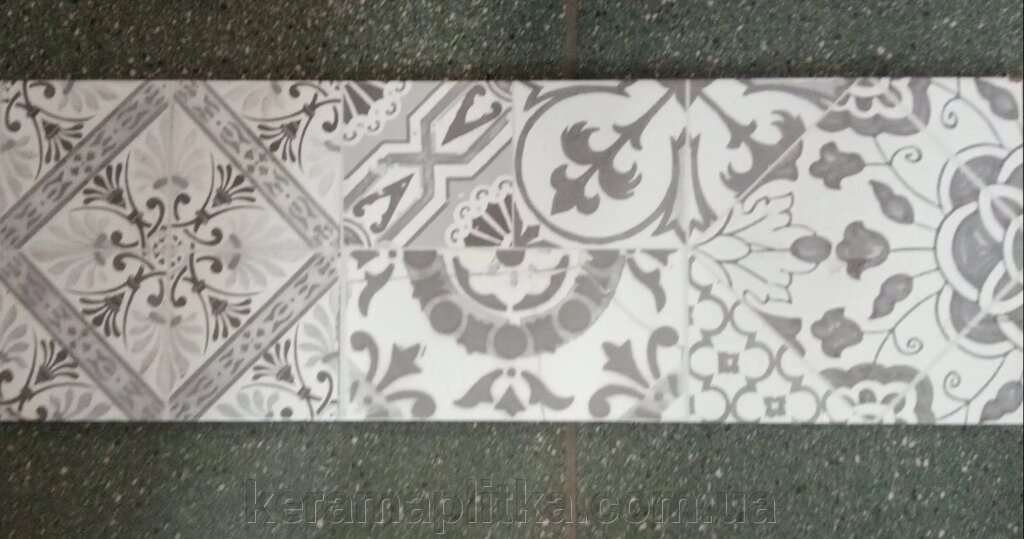 Плитка-декор Болеро-2 сірий 20х60 від компанії Магазин "Керама" м.Кременчук - фото 1