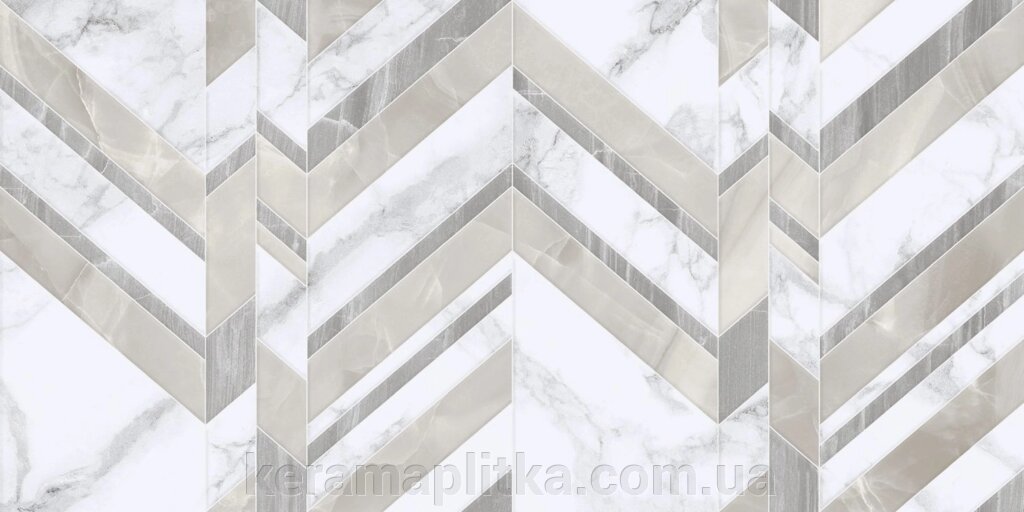 Плитка настінна Golden Tile Marmo Bianco G70151 SHEVRON 30х60 від компанії Магазин "Керама" м.Кременчук - фото 1