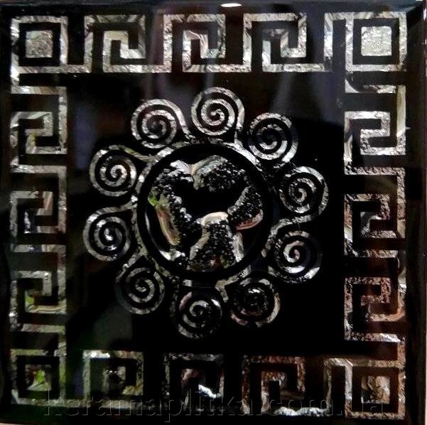 Тако вставка для підлоги 6,6х6,6х0,8 Візантія платина рифлена від компанії Магазин "Керама" м.Кременчук - фото 1