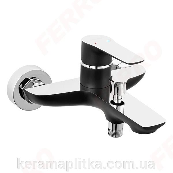 Змішувач для ванни Ferro Adore Black / Chrome BDR1BLC від компанії Магазин "Керама" м.Кременчук - фото 1