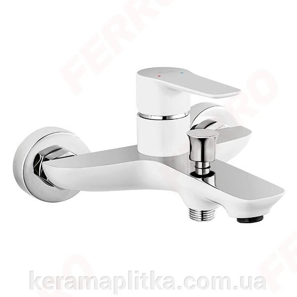 Змішувач для ванни Ferro Adore White / Chrome BDR1 від компанії Магазин "Керама" м.Кременчук - фото 1