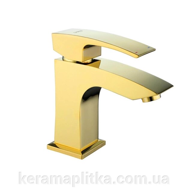 Змішувач G1007-13 для умив. однов. лит. вилив, золото від компанії Магазин "Керама" м.Кременчук - фото 1