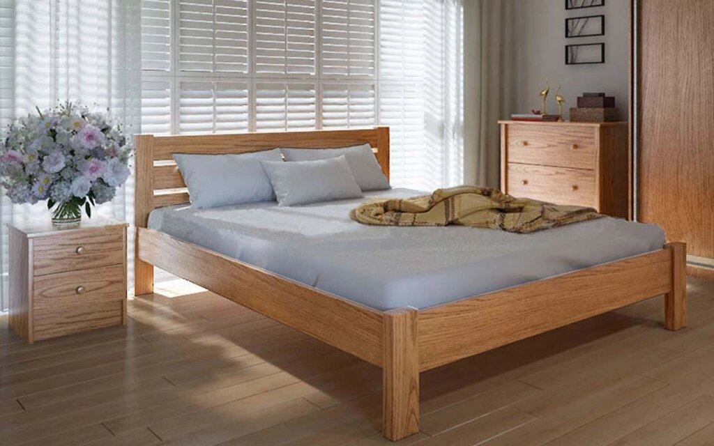 Дерев'яне ліжко Еко плюс 120х190 см. Meblikoff від компанії DAG - фото 1