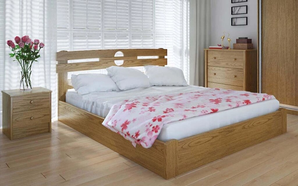 Дерев'яне ліжко Кантрі з механізмом 140х200 см. Meblikoff від компанії DAG - фото 1