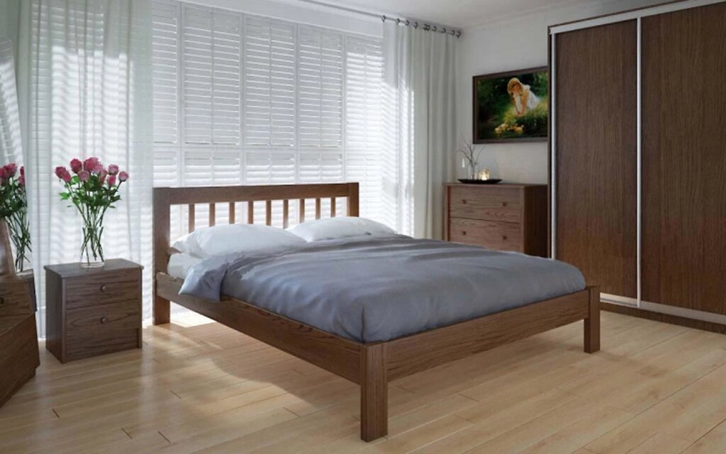 Дерев'яне ліжко Вілідж 120х200 см. Meblikoff від компанії DAG - фото 1
