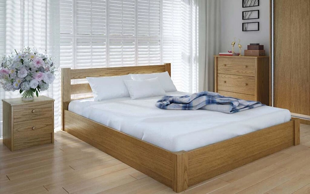 Деревянная кровать Эко с механизмом 140х190 см. Meblikoff від компанії DAG - фото 1