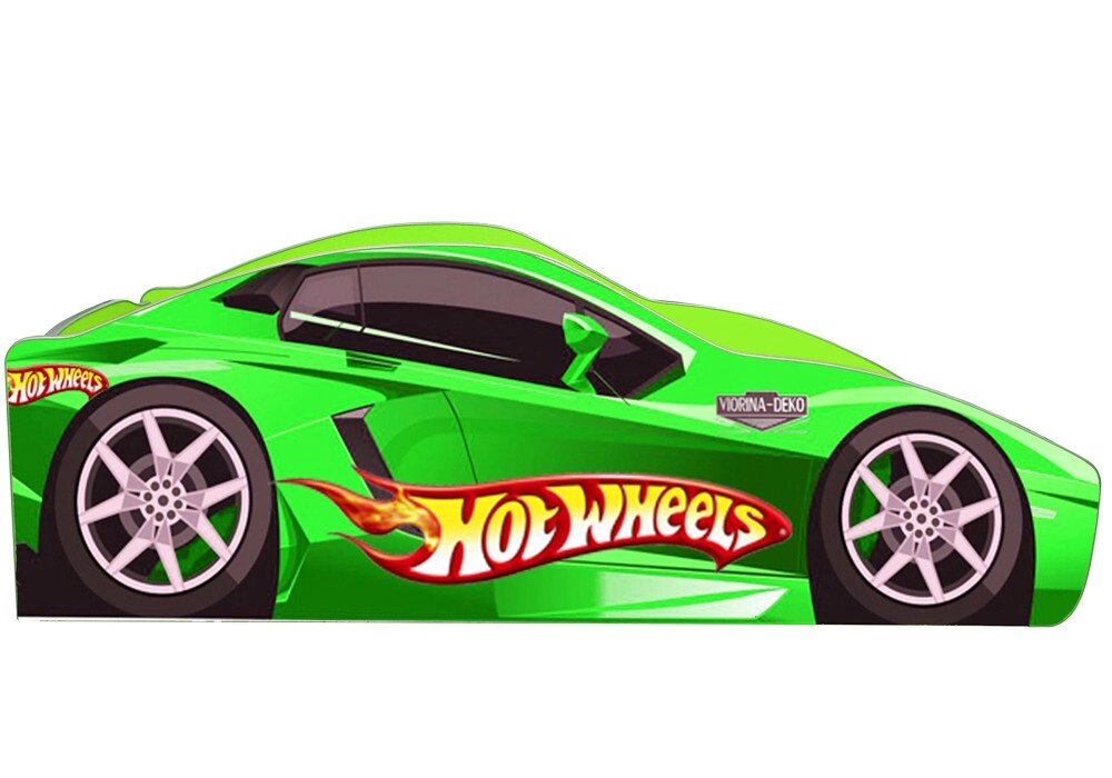 Дитяче ліжко-машинка "Бренд Hot Wheels" 70x150 Viorina-Deko від компанії DAG - фото 1