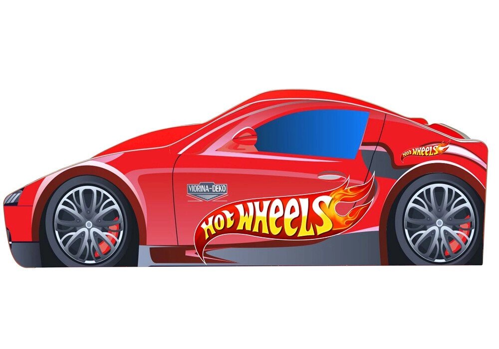 Дитяче ліжко-машинка "Бренд Hot Wheels" 80x170 Viorina-Deko від компанії DAG - фото 1