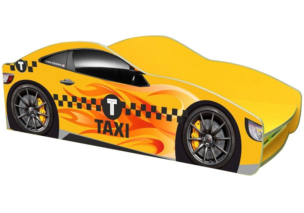 Дитяче ліжко-машинка "Бренд Taxi" 70x150 Viorina-Deko від компанії DAG - фото 1