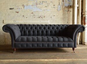 Диван розкладний Chesterfields Windsor 295 см Trinity Dark Grey