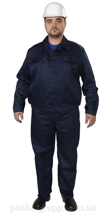 Костюм модельний, штани + куртка, тк. Саржа т. Синій від компанії Пошиття Груп Пошиття - фото 1