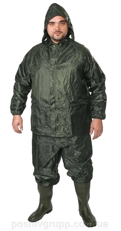 КОСТЮМ ПВХ - нейлон куртка + штани (зелений) від компанії Пошиття Груп Пошиття - фото 1