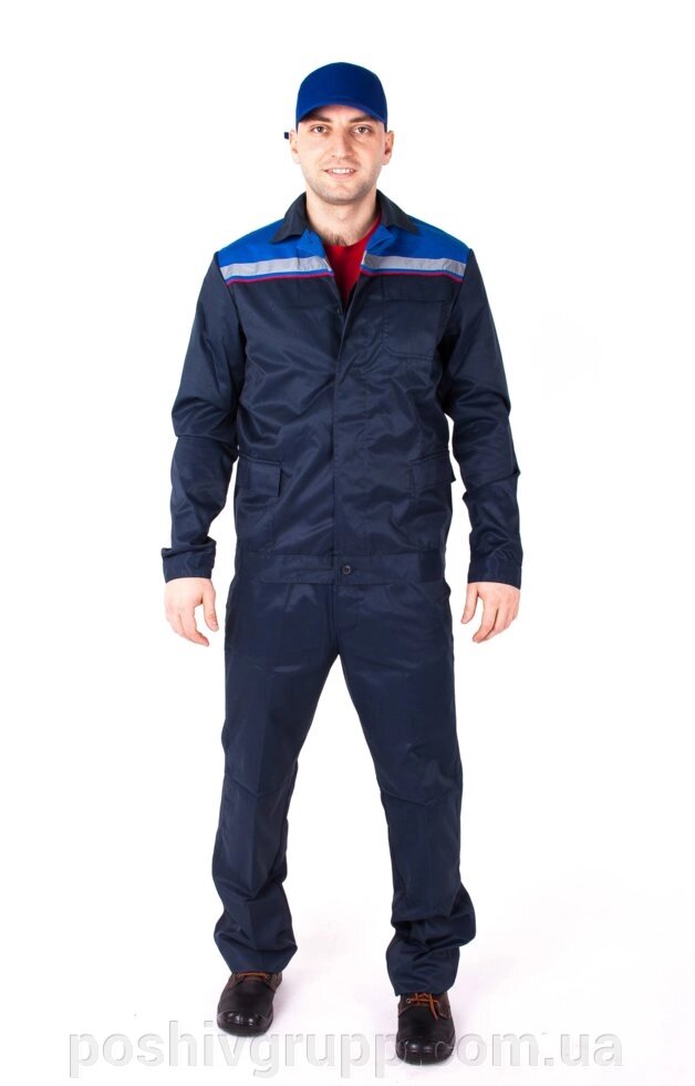 Костюм робочий куртка і штани. М-131 зі світловідбиваючими смугами від компанії Пошиття Груп Пошиття - фото 1