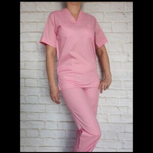 Медичний костюм рожевий. Тканина: батист.