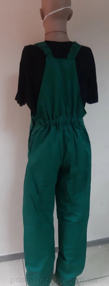 НАПІВКОМБІНЕЗОН з курткою "ЄВРО" тк. Саржа, зелений від компанії Пошиття Груп Пошиття - фото 1