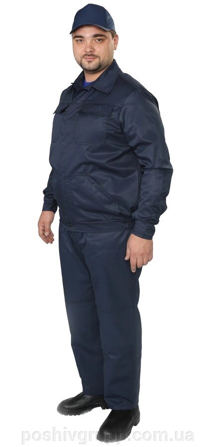 НАПІВКОМБІНЕЗОН з курткою тк. Грета, т-синій від компанії Пошиття Груп Пошиття - фото 1