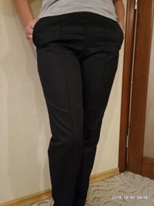 Штани медичні жіночі з кишенями чорні. Тканина: еліт-котон.