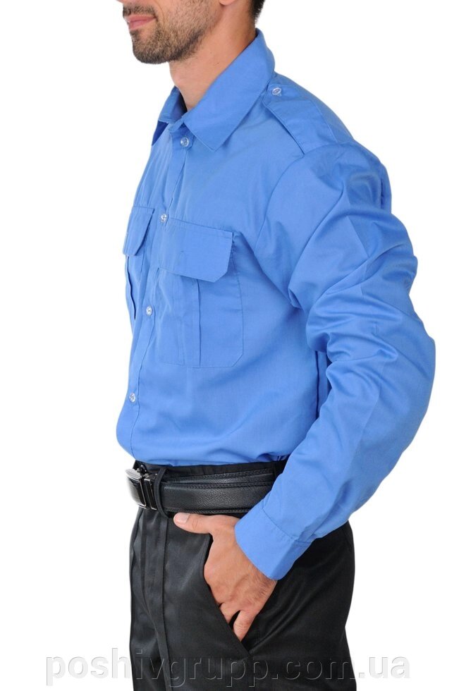 Сорочка з довгим рукавом формена від компанії Пошиття Груп Пошиття - фото 1