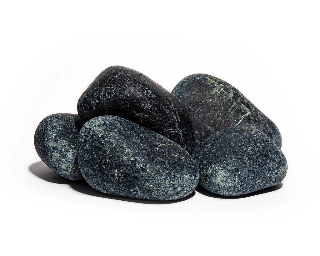 Каміння піроксенит шліфуваний (8-15 см) 20 кілограмів для лазні і сауни від компанії ТД "УСI ТОВАРИ" - фото 1