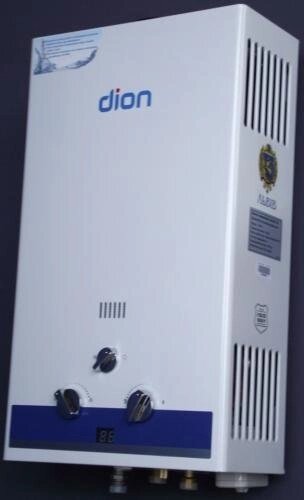 Колонка газова Dion (Діон) JSD 10 дисплей біла-блакитна (комфорт) від компанії ТД "УСI ТОВАРИ" - фото 1