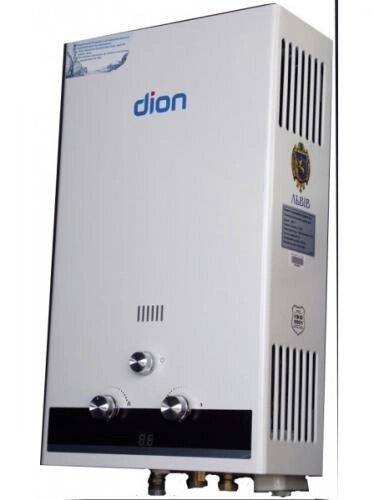 Колонка газова Dion (Діон) JSD 10 дисплей біла-чорна (комфорт) від компанії ТД "УСI ТОВАРИ" - фото 1
