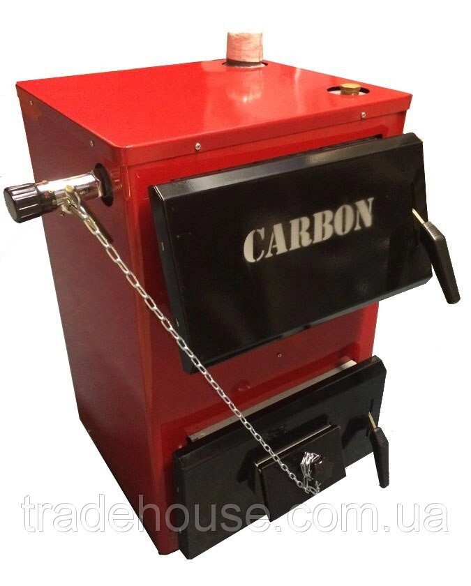 Котел твердотопливный стальной Carbon КСТО-14 від компанії ТД "УСI ТОВАРИ" - фото 1