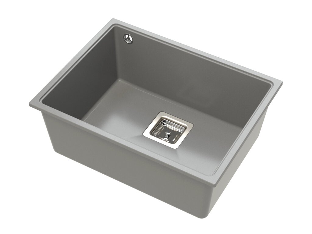 Кухонна гранітна мийка Sink Quality ARGON 60 GREY Польща (колір сірий) від компанії ТД "УСI ТОВАРИ" - фото 1