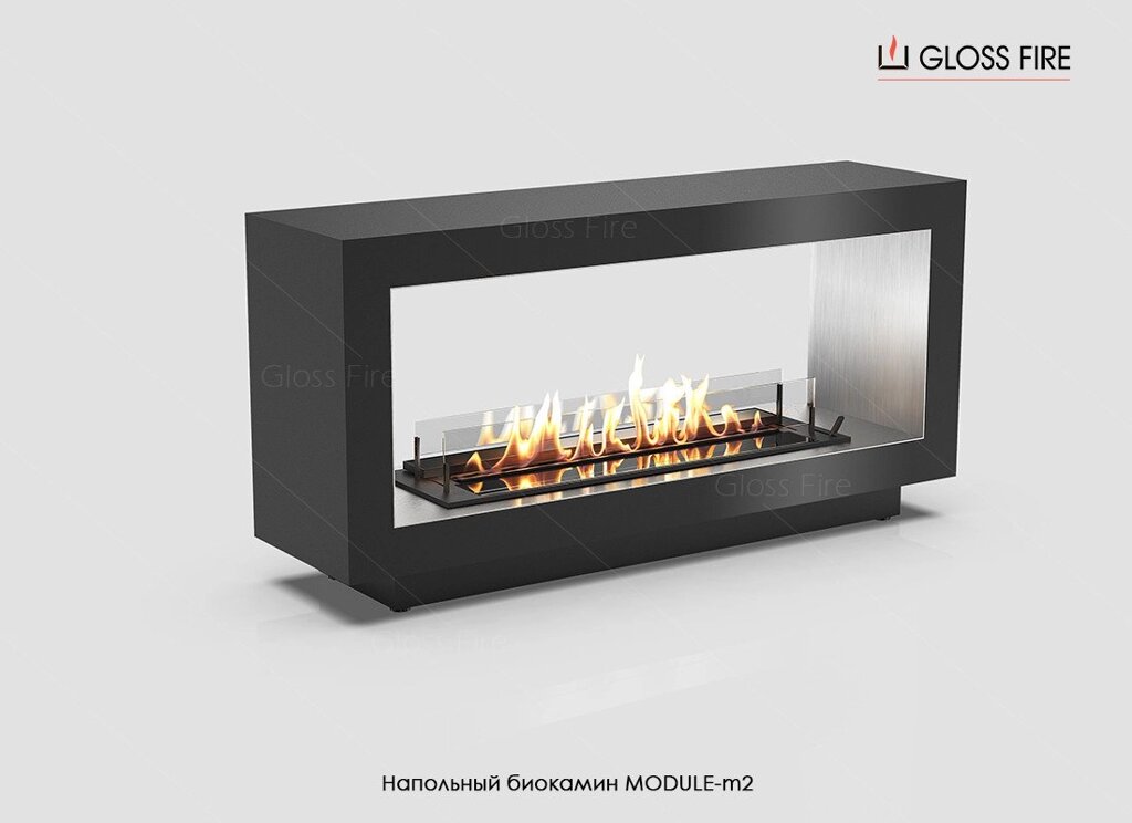 Підлоговий биокамин Module-m2 Gloss Fire (module-m2) від компанії ТД "УСI ТОВАРИ" - фото 1