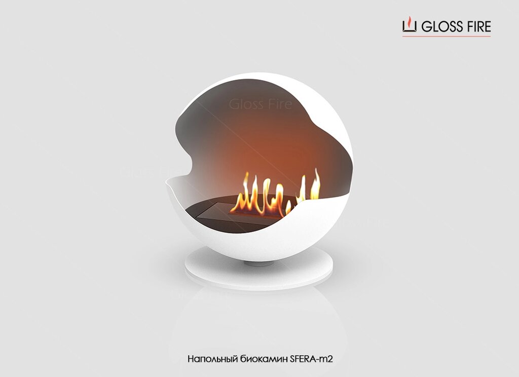 Підлоговий биокамин Sfera-m2 Gloss Fire (sfera-m2) від компанії ТД "УСI ТОВАРИ" - фото 1