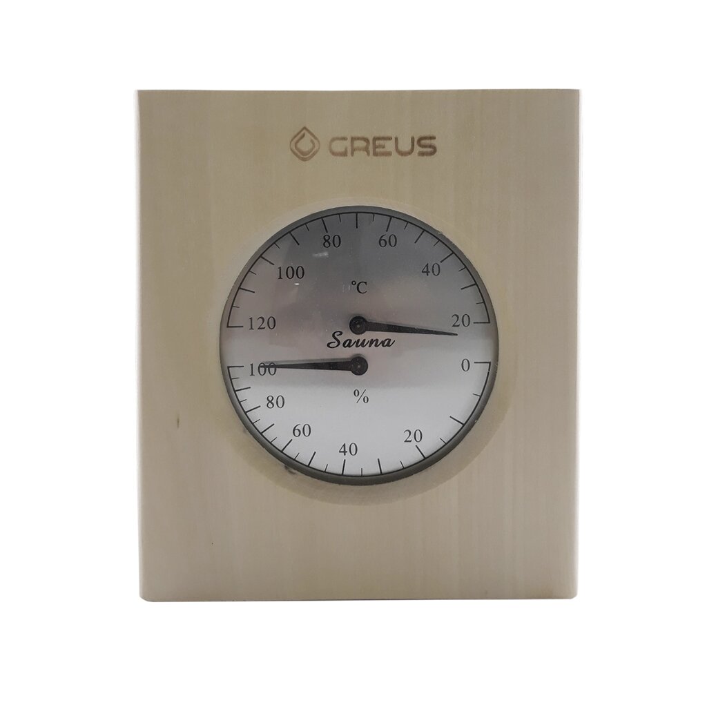 Термогігрометр Greus 16х14,5 липа для лазні та сауни від компанії ТД "УСI ТОВАРИ" - фото 1