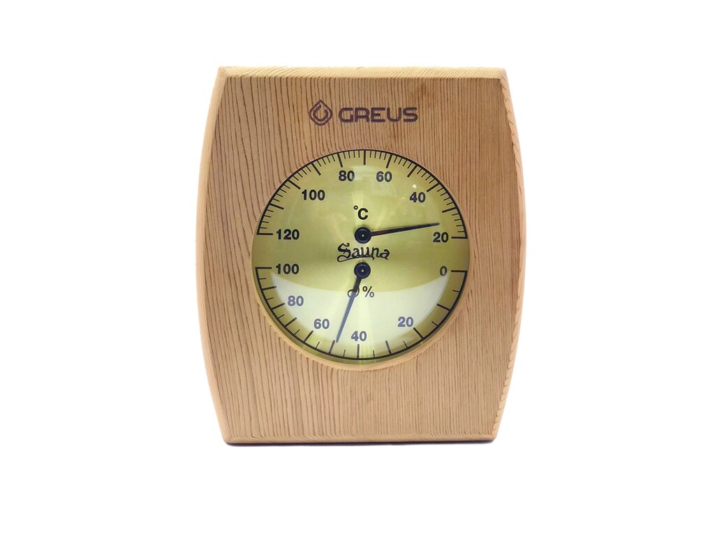 Термогігрометр Greus кедр 16х14 від компанії ТД "УСI ТОВАРИ" - фото 1