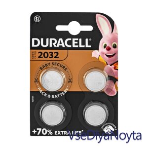 Батарейка Duracell CR2032 DSN уп. 4шт.