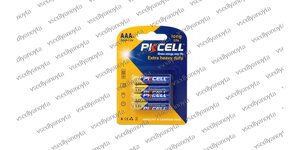 Батарейка мініпальчикова PKCELL AAA R03P сольова 1.5V, 45 хв, блістер 4 шт.)