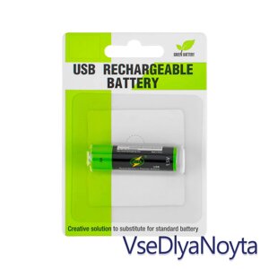 Батарейка ZNTER AA Rechargeable battery 1.5V 1700 mAh (2590mWh)(акумулятор)(microUSB роз'єм)