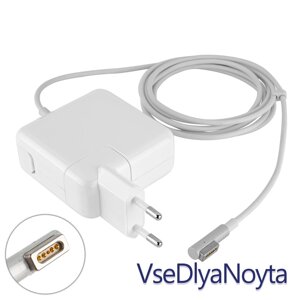 Блок живлення для ноутбука APLE MagSafe 14.5 V, 3.1 A, 45 W, white, квадратний, з євроадаптером, L-подібний