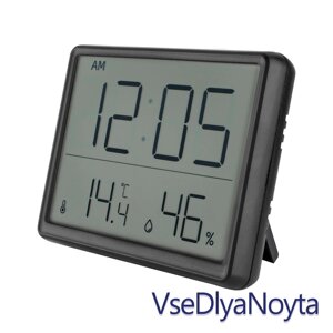 Цифровий термометр-гігрометр Yida Time 8218, з годинником