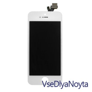 Дисплей для смартфона (телефона) Apple iPhone 5, white (у зборі з тачскрином) (з рамкою) (CHINA ORIGINAL)