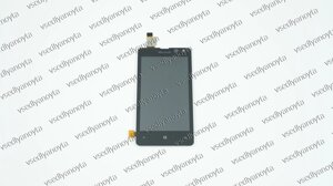 Дисплей для смартфона (телефона) Microsoft Lumia 532 DS (Nokia), black (у зборі з тачскрином) (без рамки)