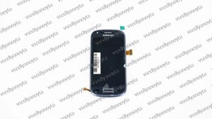 Дисплей для смартфона (телефона) Samsung Galaxy S3 Mini Neo GT-I8200, blue (у зборі з тачскрином) (з рамкою)