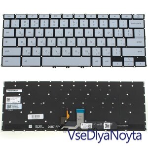 Клавіатура для ноутбука ASUS (CX5400), rus, white, без фрейму, підсвітка клавіш