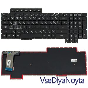 Клавіатура для ноутбука ASUS (G703 series) rus, black, без фрейму, підсвітка клавіш (RGB) ОРИГИНАЛ