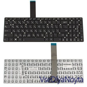 Клавиатура для ноутбука ASUS (K55, K75A, K75VD, K75VJ, K75VM, U57) ukr, black, без фрейма