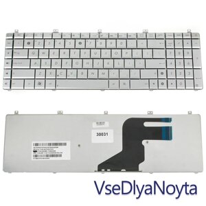 Клавіатура для ноутбука ASUS (N55, N75, X5QS) rus, silver (N55 version)