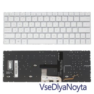 Клавіатура для ноутбука ASUS (UX334 series) rus, white, без фрейму, підсвічування клавіш