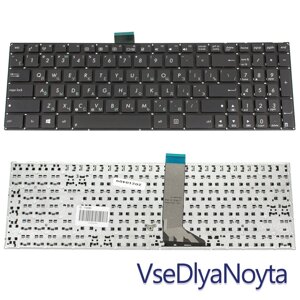 Клавіатура для ноутбука ASUS (X502, X551, X553, X555, S500, TP550) rus, black, без фрейму, з кріпленнями