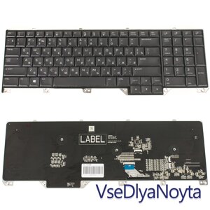 Клавіатура для ноутбука DELL (Alienware: 17 R4, 17 R5) rus, black, підсвітка клавіш (RGB) версія 2