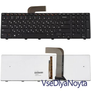 Клавіатура для ноутбука DELL (Inspiron: 5720, 7720, N7110, Vostro: 3750, XPS: L702X) rus, black, підсвітка