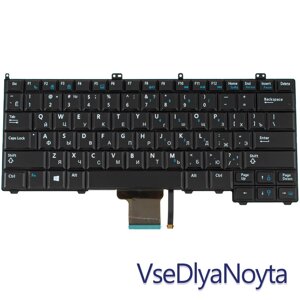 Клавіатура для ноутбука DELL (Latitude: 7000, E7240, E7440) rus, black, підсвітка клавіш, без джойстика