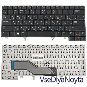 Клавіатура для ноутбука DELL (Latitude: E5420, E6320, E6330, E6430) rus, black, без джойстика (без хустки)